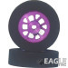 3/32 x 1 1/16 x .300 Purple Bulldog Drag Rear Wheels with Nat. Rubber Tires-PRON401MP