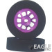 3/32 x 1 1/16 x .300 Purple Bulldog Drag Rear Wheels with Nat. Rubber Tires-PRON401MP