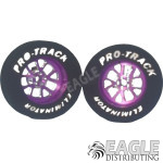 3/32 x 1 1/16 x .300 Purple Bulldog Drag Rear Wheels with Nat. Rubber Tires