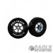 3/32 x 1 3/16 x .300 Gunmetal Roadster Drag Rear Wheels with Nat. Rubber Tires-PRON402LGM