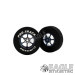 3/32 x 1 3/16 x .300 Gunmetal Roadster Drag Rear Wheels with Nat. Rubber Tires-PRON402LGM