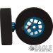 3/32 x 1 3/16 x .300 Blue Bulldog Drag Rear Wheels with Nat. Rubber Tires-PRON402MB