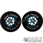 3/32 x 1 3/16 x .300 Blue Bulldog Drag Rear Wheels with Nat. Rubber Tires