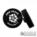 3/32 x 1 3/16 x .300 Black Bulldog Drag Rear Wheels with Nat. Rubber Tires-PRON402MBL