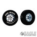 3/32 x 1 3/16 x .300 Gunmetal Bulldog Drag Rear Wheels with Nat. Rubber Tires-PRON402MGM