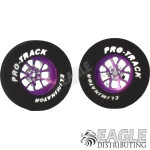 3/32 x 1 3/16 x .300 Purple Bulldog Drag Rear Wheels with Nat. Rubber Tires