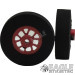 3/32 x 1 3/16 x .300 Red Bulldog Drag Rear Wheels with Nat. Rubber Tires-PRON402MR