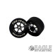 3/32 x 1 1/16 x .435 Black Roadster Drag Rear Wheels with Nat. Rubber Tires-PRON404LBL