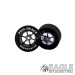 3/32 x 1 1/16 x .435 Gunmetal Roadster Drag Rear Wheels with Nat. Rubber Tires-PRON404LGM