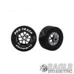 3/32 x 1 1/16 x .435 Black Bulldog Drag Rear Wheels with Nat. Rubber Tires