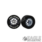 3/32 x 1 1/16 x .435 Gunmetal Bulldog Drag Rear Wheels with Nat. Rubber Tires-PRON404MGM