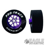 3/32 x 1 1/16 x .435 Purple Bulldog Drag Rear Wheels with Nat. Rubber Tires