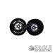 3/32 x 1 3/16 x .435 Gunmetal Star Drag Rear Wheels with Nat. Rubber Tires-PRON405BGM