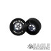 3/32 x 1 3/16 x .435 Gunmetal Star Drag Rear Wheels with Nat. Rubber Tires-PRON405BGM