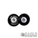 3/32 x 1 3/16 x .435 Gunmetal Turbine Drag Rear Wheels with Nat. Rubber Tires-PRON405EGM