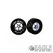3/32 x 1 3/16 x .435 Gunmetal Pro Star Drag Rear Wheels with Nat. Rubber Tires-PRON405IGM