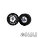 3/32 x 1 3/16 x .435 Gunmetal Magnum Drag Rear Wheels with Nat. Rubber Tires-PRON405JGM