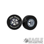 3/32 x 1 3/16 x .435 Gunmetal Evolution Drag Rear Wheels with Nat. Rubber Tires-PRON405KGM