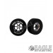 3/32 x 1 3/16 x .435 Black Roadster Drag Rear Wheels with Nat. Rubber Tires-PRON405LBL