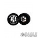 3/32 x 1 3/16 x .435 Black Roadster Drag Rear Wheels with Nat. Rubber Tires-PRON405LBL