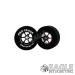 3/32 x 1 3/16 x .435 Black Roadster Drag Rear Wheels with Nat. Rubber Tires-PRON405LBL