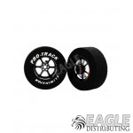 3/32 x 1 3/16 x .435 Black Roadster Drag Rear Wheels with Nat. Rubber Tires