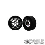 3/32 x 1 3/16 x .435 Black Roadster Drag Rear Wheels with Nat. Rubber Tires-PRON405LBL