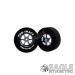 3/32 x 1 1/16 x .435 Gunmetal Roadster Drag Rear Wheels with Nat. Rubber Tires-PRON405LGM