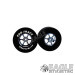 3/32 x 1 1/16 x .435 Gunmetal Roadster Drag Rear Wheels with Nat. Rubber Tires-PRON405LGM