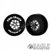 3/32 x 1 3/16 x .435 Black Bulldog Drag Rear Wheels with Nat. Rubber Tires-PRON405MBL