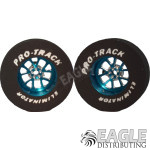 3/32 x 1 3/16 x .435 Gold Bulldog Drag Rear Wheels with Nat. Rubber Tires
