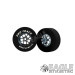 3/32 x 1 3/16 x .435 Gunmetal Bulldog Drag Rear Wheels with Nat. Rubber Tires-PRON405MGM