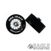 3/32 x 1 1/16 x .500 Gunmetal Turbine Drag Rear Wheels with Nat. Rubber Tires-PRON407EGM