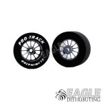 3/32 x 1 1/16 x .500 Gunmetal Turbine Drag Rear Wheels with Nat. Rubber Tires