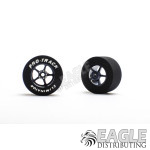 3/32 x 1 1/16 x .500 Gunmetal Pro Star Drag Rear Wheels with Nat. Rubber Tires