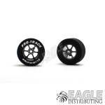 3/32 x 1 1/16 x .500 Gunmetal Roadster Drag Rear Wheels with Nat. Rubber Tires-PRON407LGM