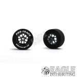 3/32 x 1 1/16 x .500 Gunmetal Bulldog Drag Rear Wheels with Nat. Rubber Tires-PRON407MGM