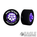 3/32 x 1 1/16 x .500 Purple Bulldog Drag Rear Wheels with Nat. Rubber Tires