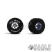 3/32 x 1 3/16 x .500 Gunmetal Bulldog Drag Rear Wheels with Nat. Rubber Tires-PRON408MGM