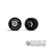 3/32 x 1 3/16 x .500 Gunmetal Bulldog Drag Rear Wheels with Nat. Rubber Tires