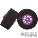 3/32 x 1 3/16 x .500 Purple Bulldog Drag Rear Wheels with Nat. Rubber Tires-PRON408MP