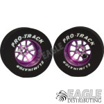 3/32 x 1 3/16 x .500 Purple Bulldog Drag Rear Wheels with Nat. Rubber Tires-PRON408MP