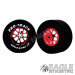3/32 x 1 3/16 x .500 Red Bulldog Drag Rear Wheels with Nat. Rubber Tires-PRON408MR