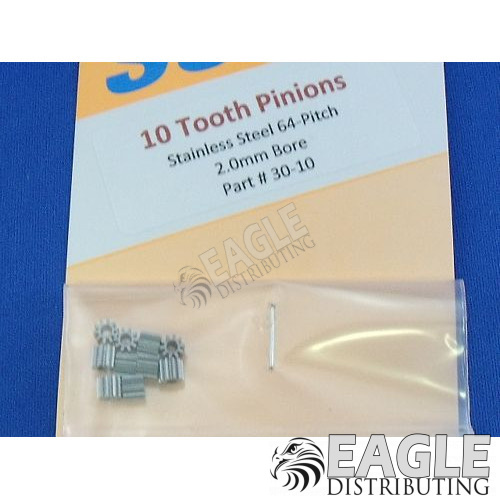 10 Tooth, 64 pitch precision pinion gear