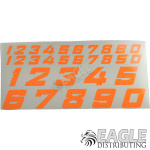 High Speed Number Decals Neon Orange