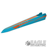 Teal/Orange Painted Dragster Body-SCSS1070