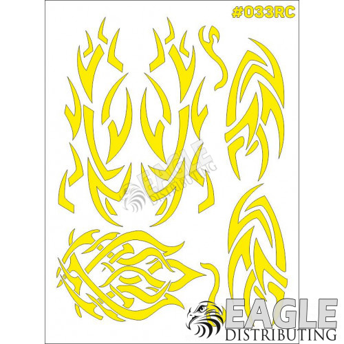 RC paint mask - Graphics 7.9 x 10.6 with transfer tape-TAY033RC