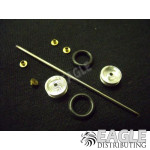 3/8" Wheelie Wheel kit with solid wheels and .050" Axle