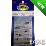 3/8" Drilled Ultralight Wheelie Wheel Kit (6 pr)-WRPW36