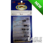 3/8" Drilled 5-Hole Black Wheelie Wheel Kit (6 ea)-WRPW37